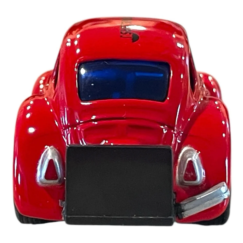 Welly VW Beetle Travelers Insurance Model 92716 Red Diecast Pull Back Mini READ